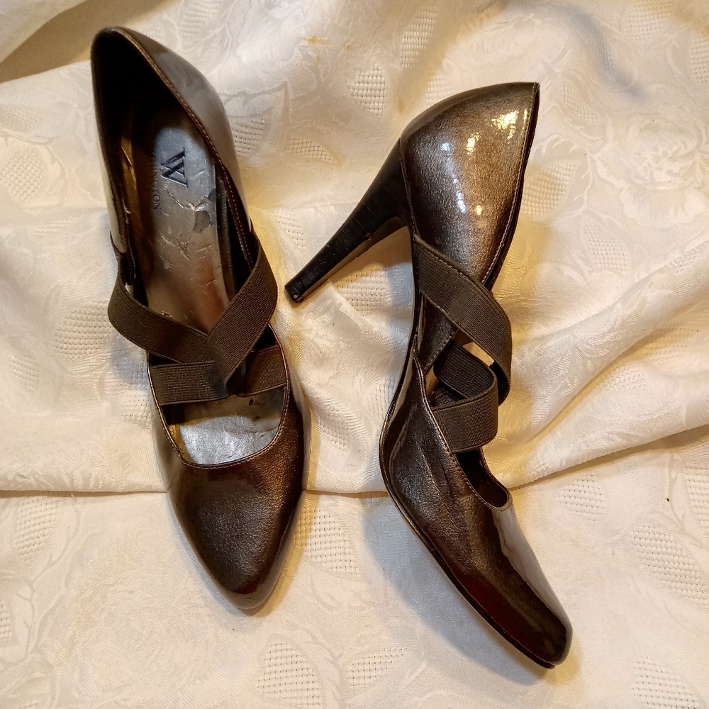 WORTHINGTON LADIES GRAY HEELS Sz 8 - Picture 1 of 15